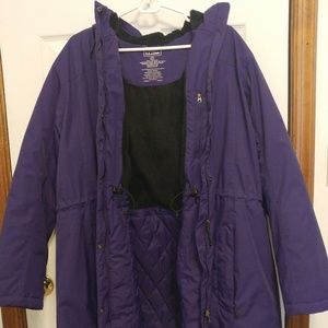 L.L. Bean Heavy Winter Coat Purple 2X